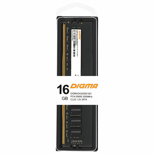 Оперативная память Digma 16Gb DDR4 DIMM 3200MHz DGMAD43200016D 2149₽