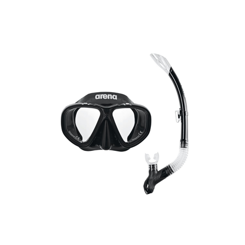 фото Маска и трубка arena premium snorkeling set junior (черный) 002019/505
