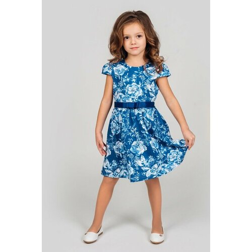 фото Платье seva, размер 116, синий