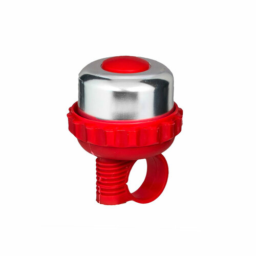 фото Звонок круговое вращение серебристо-красный (металл, пластик) 3293035-28 кубикрум