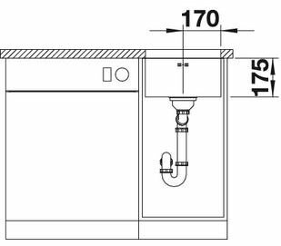 Мойка Blanco Supra 340-U 518200 с клапаном-автоматом - фотография № 5