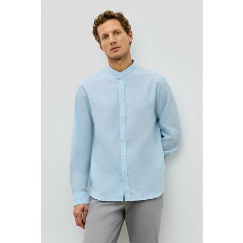 фото Рубашка baon, размер 54, голубой
