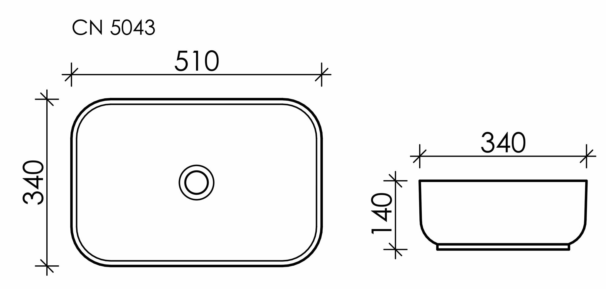 Раковина накладная Ceramicanova Element CN5043 51 см - фотография № 7