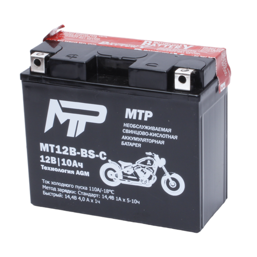 Мото аккумулятор MTP MT12B-BS-C, 12V, AGM