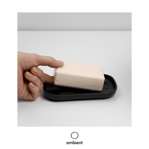 Мыльница ambient Flux 135х82х16 черный графит 455₽