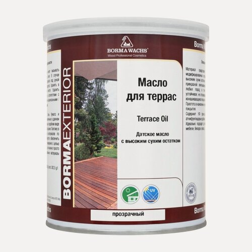 Изображение товара Масло для террас Borma Terrace Oil 1 л Прозрачный 4971-IL