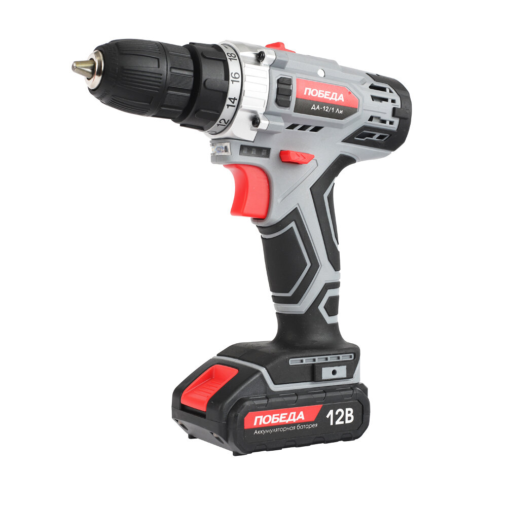 Дрель-шуруповерт аккумуляторная победа ДА-12/1Ли