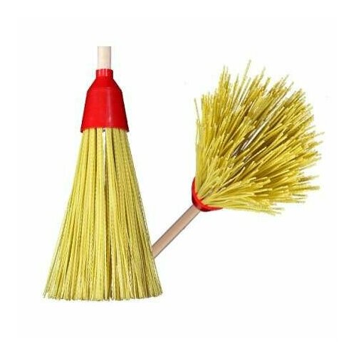 Метла полипропиленовая 10 круглая на деревянном черенке Россия 1шт 1570₽