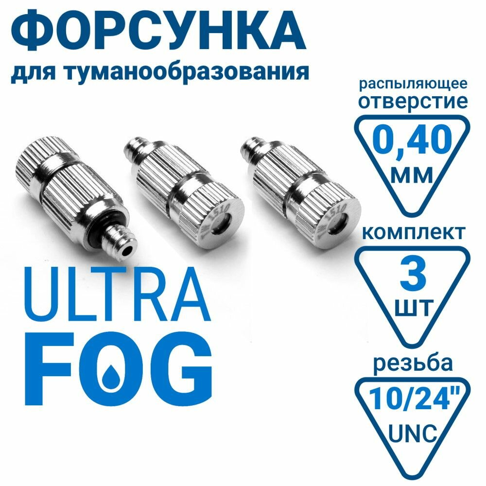 Форсунка Economy туманообразующая высокого давления с отверстием 0,40 мм 3 шт.