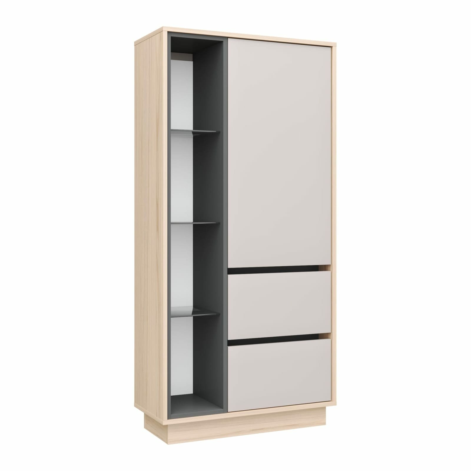 Шкаф в гостиную Рэя 5.1 цвет Кашемир/Туя светлая 72х150х32 см