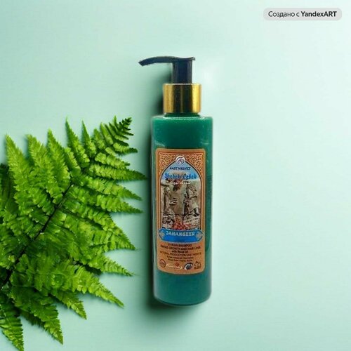 Сирийский шампунь для укрепления и интенсивного роста волос JAHANGEER Завоеватель мира с маслом листьев усьмы