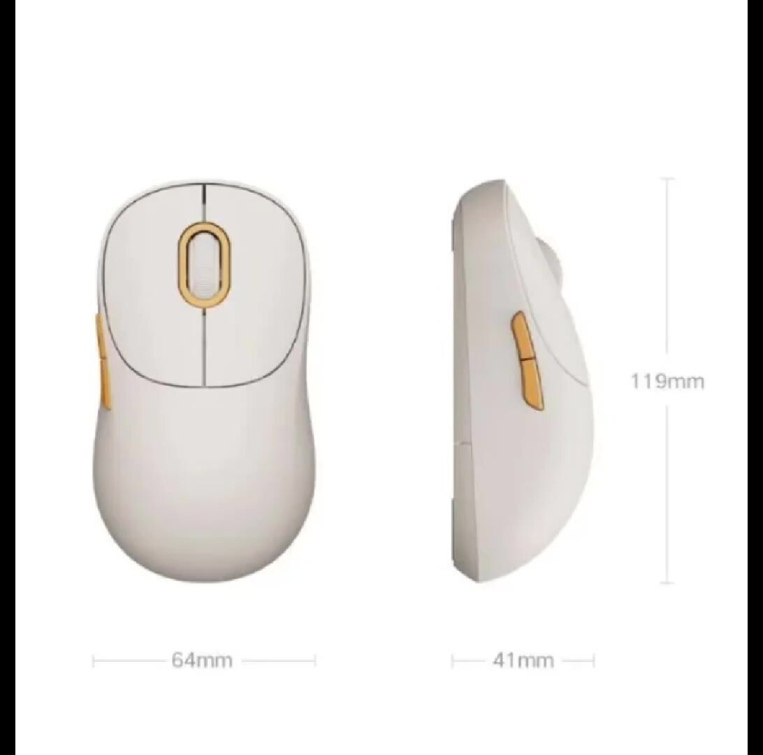 Беспроводная мышь Xiaomi Mi Mouse 3 (XMWXSB03YM), Beige, бежевая — фото 1