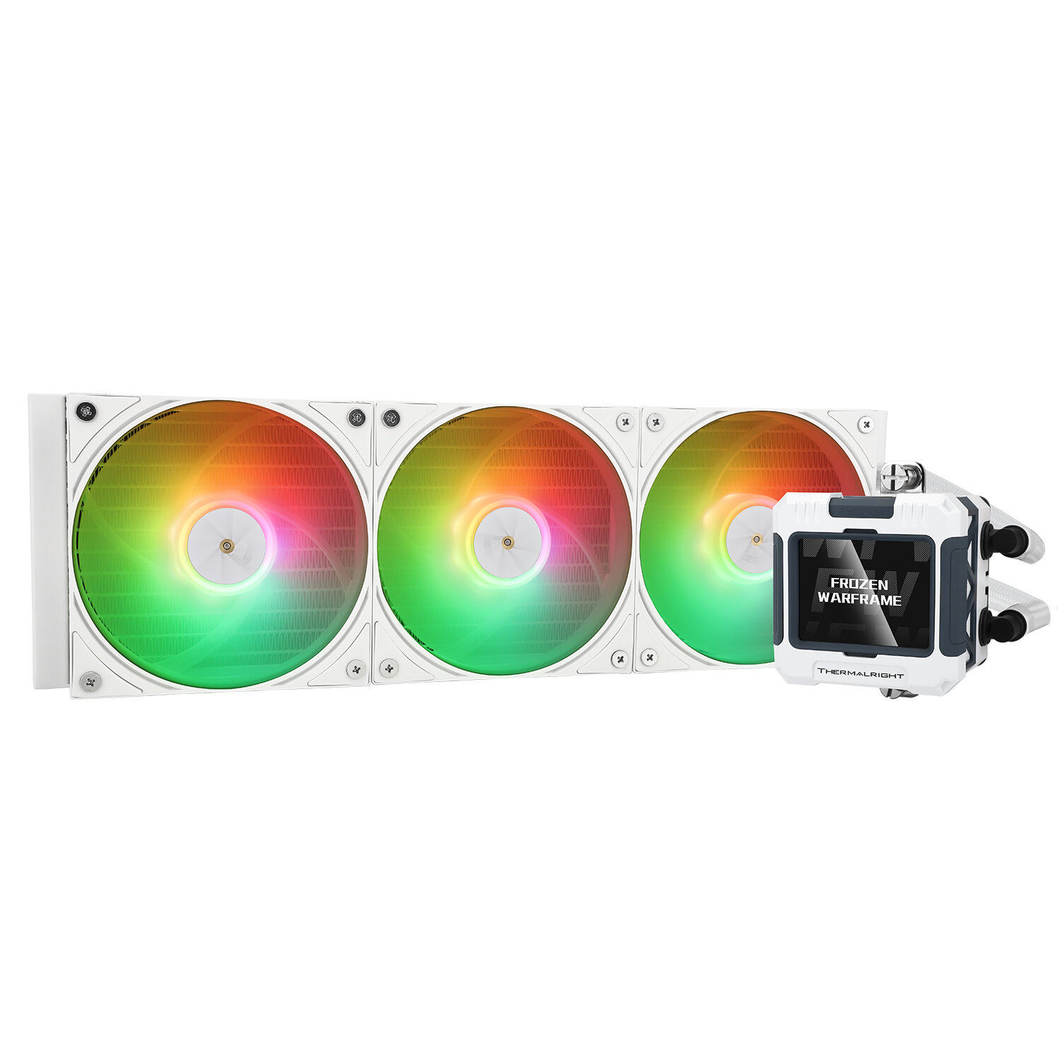 Система водяного охлаждения Thermalright Frozen Warframe 360 White ARGB / СЖО для процессора с экраном AM4/AM5 LGA1851