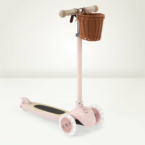 50035 Самокат трехколесный детский Happy Baby TORNADO V2 для девочки и для мальчика светящиеся колеса розовый 5556₽