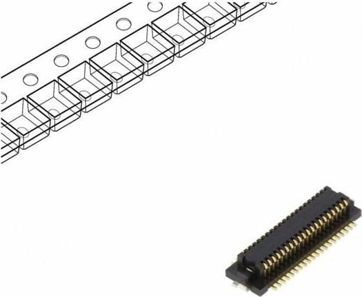 Разъем HIROSE DF12NB-40DS-0.5V(51) плата плата "мама" PIN40 0,5мм 2,7мм Серия DF12N 1шт