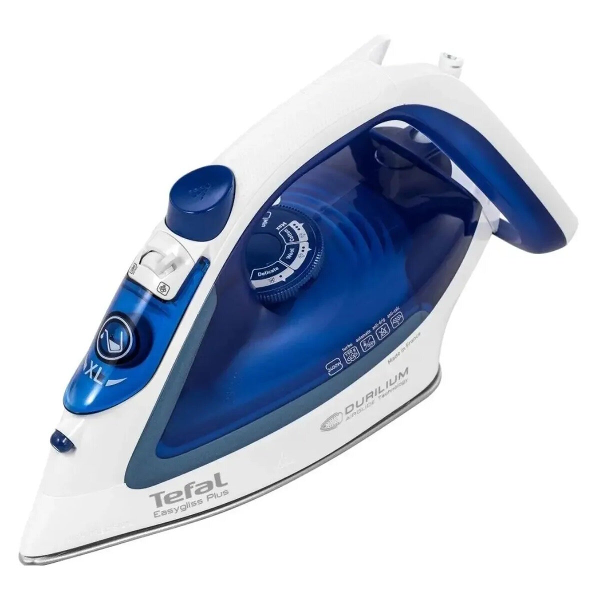 Утюг Tefal Easygliss FV5715E0 2400 Вт, металлокерамическая подошва, голубой/белый
