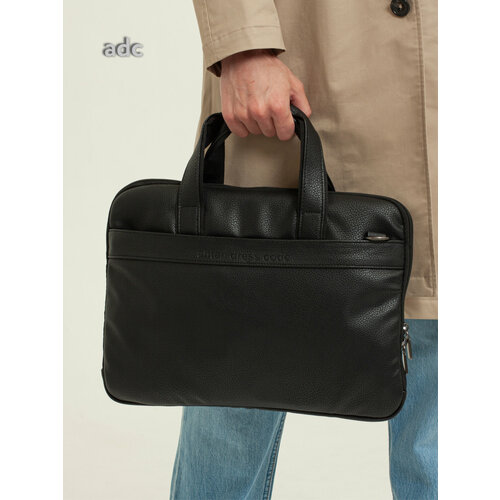 Портфель Antan, фактура гладкая, зернистая, черный