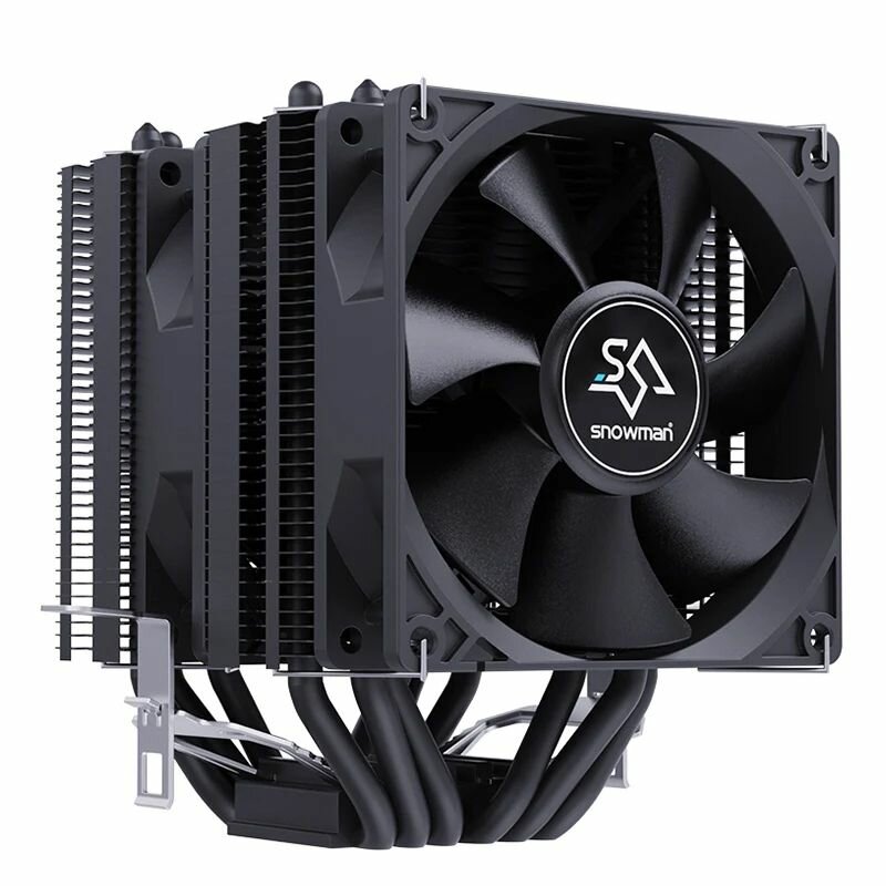 Кулер для процессора RGB, 6 тепловых трубок, воздушный кулер для ПК, 4-контактный ШИМ-вентилятор процессора, тихий венти