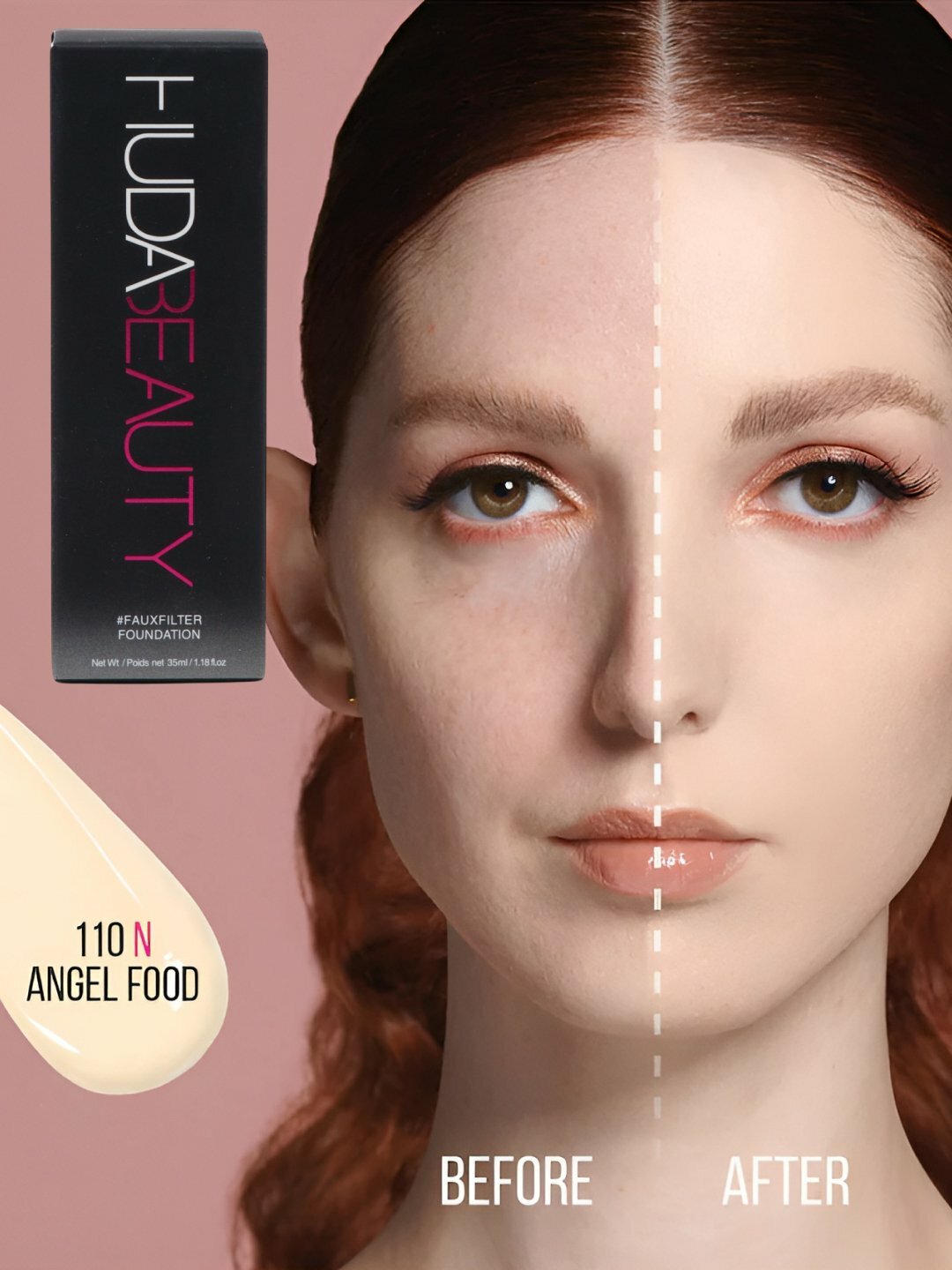 Тональный крем для лица, основа консилер Huda Beauty, увлажняющий, аргановое масло, 35 мл, 130G