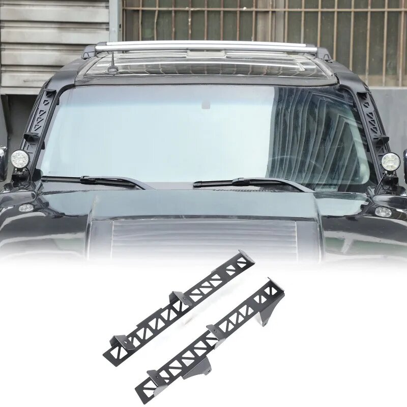 2 шт углеродистая сталь передняя стойка для лобового стекла автомобиля кронштейн для Hummer H3 2005-2009 держатель прожектора аксессуары