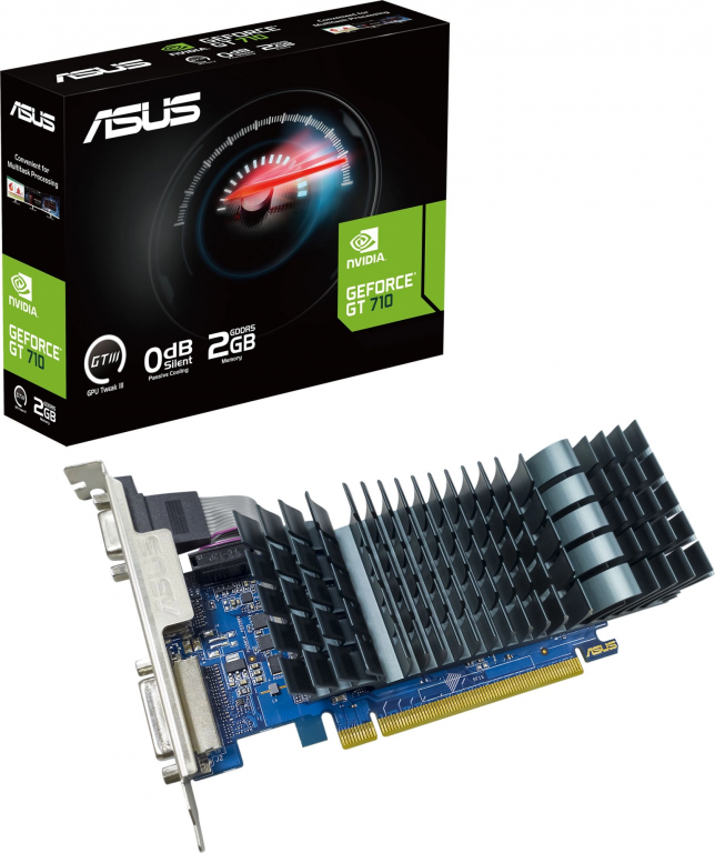 Видеокарта Asus PCI-E NV GT710 2Gb 64b GDDR5 (GT710-SL-2GD5-BRK-EVO)