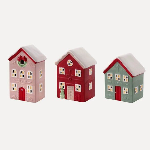Изображение товара Новогодний Домик с подсветкой из коллекции Essential, 3 шт.