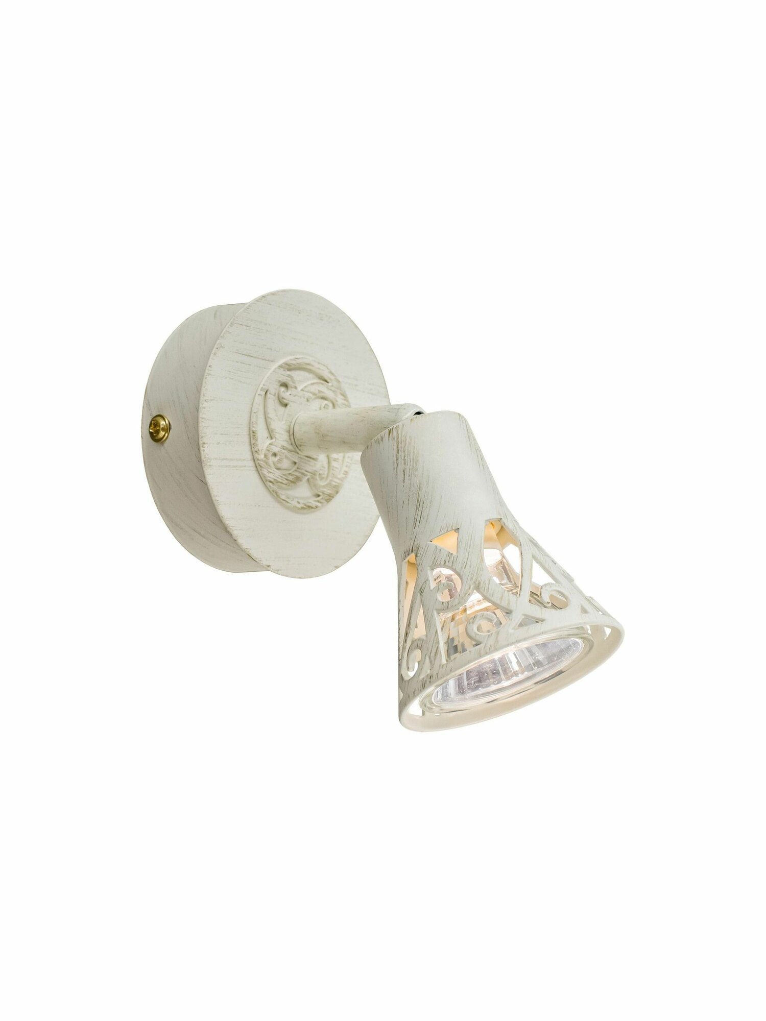 Спот Citilux Винон CL519515 1 рожок молочный металлический корпус с золотистой патиной поворотный плафон