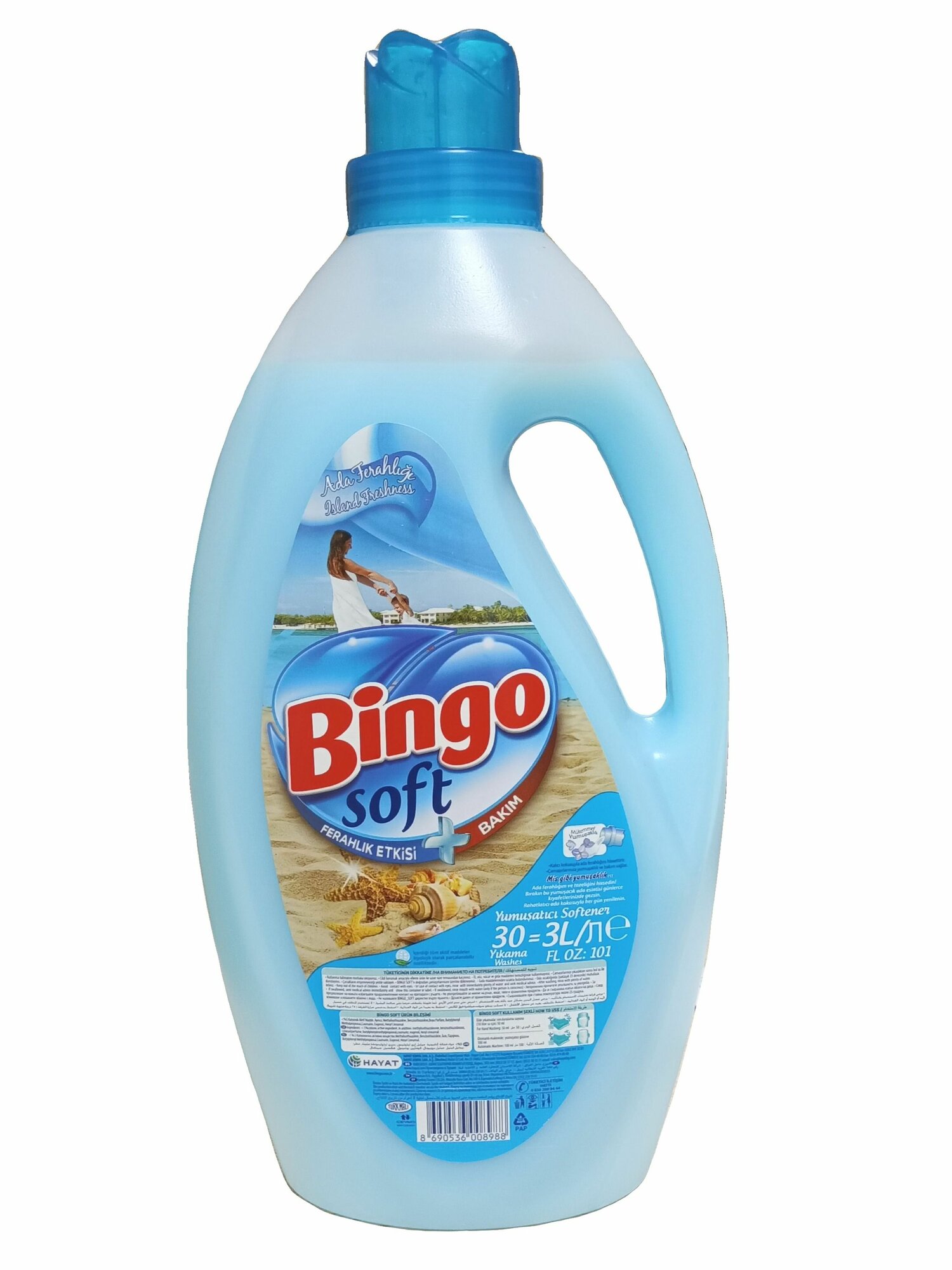Кондиционер ополаскиватель для белья Bingo Soft ISLAND FRESHNESS 3л