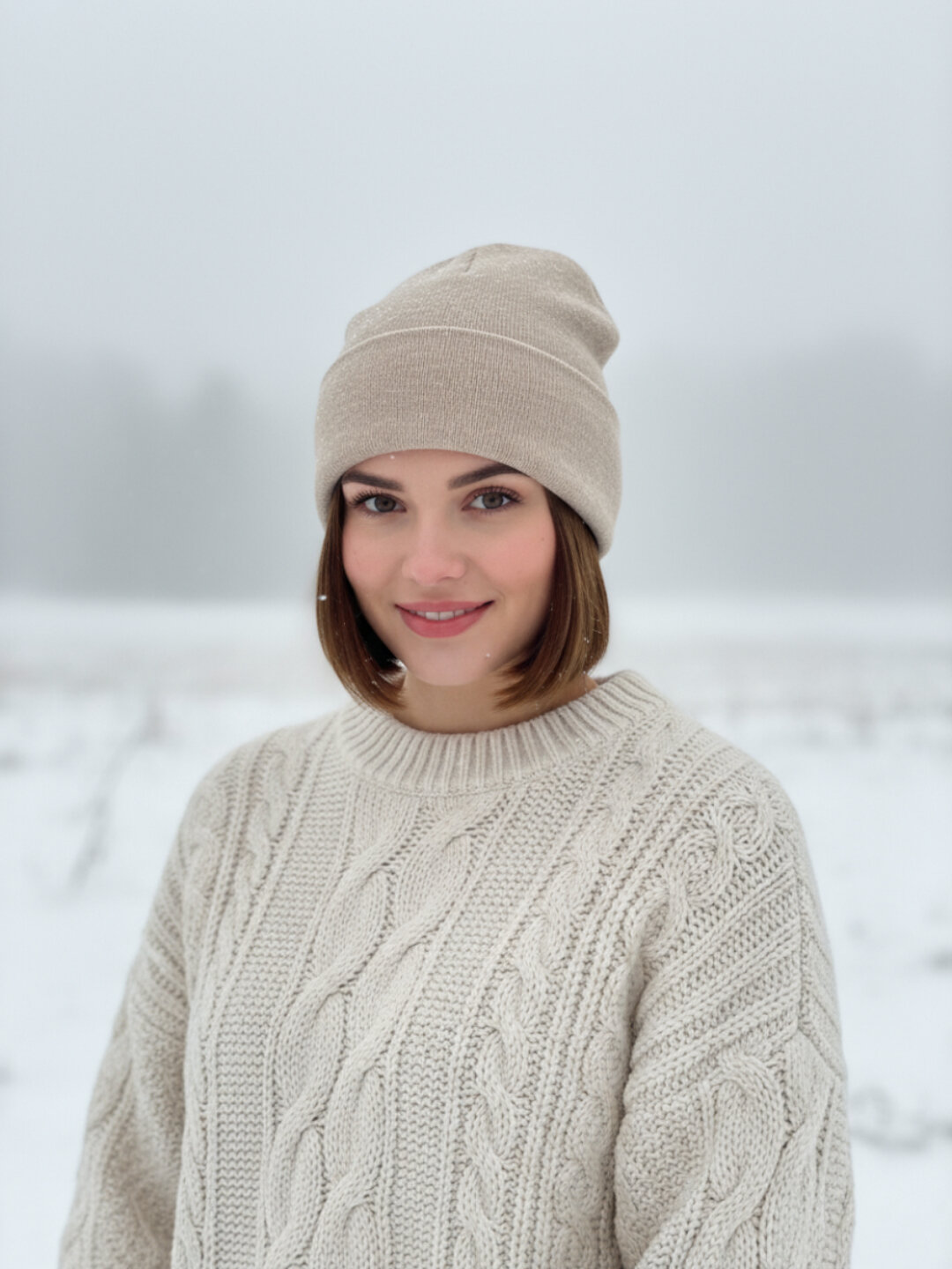 Шапка-бини для женщин
