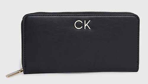 Кошелек CALVIN KLEIN, фактура гладкая, черный