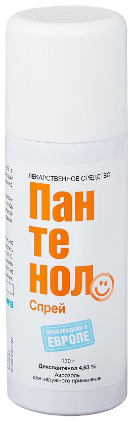 Пантенолспрей аэрозоль д/нар. прим., 4.63%, 130 г