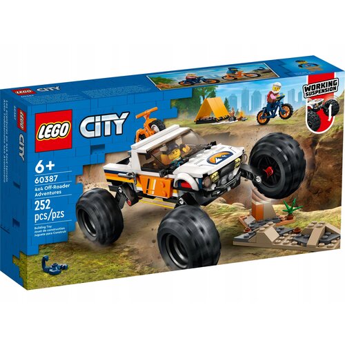 фото Конструктор lego city 60387 4x4 off-roader adventures, 252 дет.