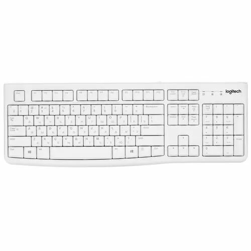 Комплект клавиатура + мышь Logitech Desktop MK120, белый, английский/русский