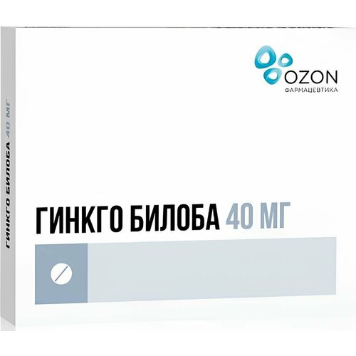 Гинкго Билоба таб. п/о плен., 40 мг, 30 шт.