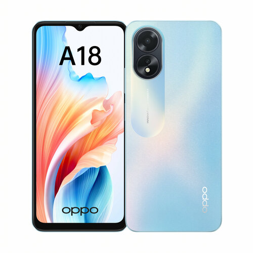 Смартфон OPPO A18 4128 ГБ Dual nano SIM голубой 1099900₽