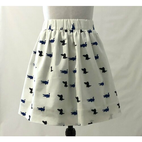 фото Школьная юбка-баллон, с поясом на резинке, миди, размер 34, белый бренда нет