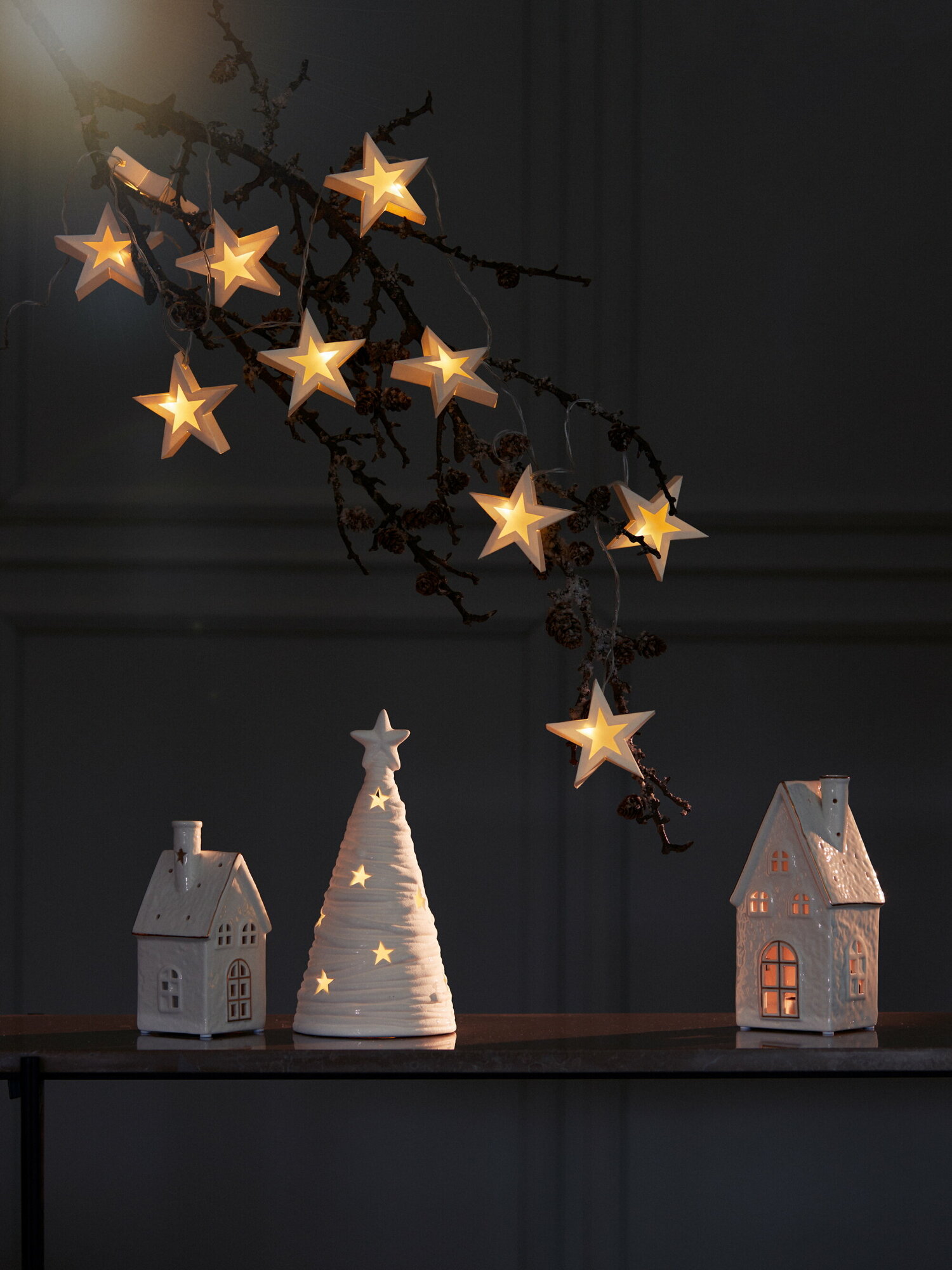 Гирлянда бумажная светодиодная на елку Bright stars на батарейках из коллекции New Year Essential Tkano TK23-NY_STR0002 — фото 1