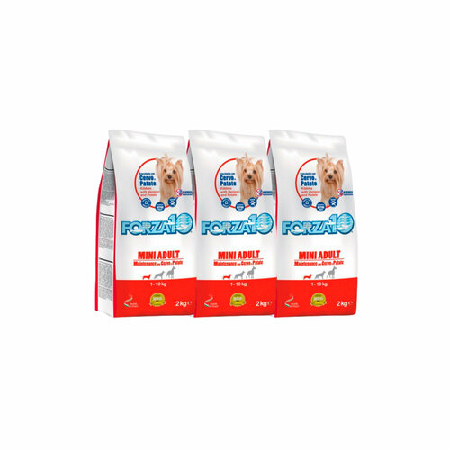 FORZA10 Сухой Корм для взрослых собак мелких пород из оленины с картофелем 2 кг х 3 шт.