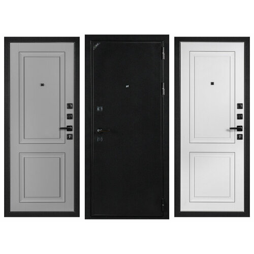 Входная металлическая дверь Деканто, 86*205, белый бархат, с левосторонним открыванием входная дверь лайнер 3 total black nordic oak дверь металлическая 205 86