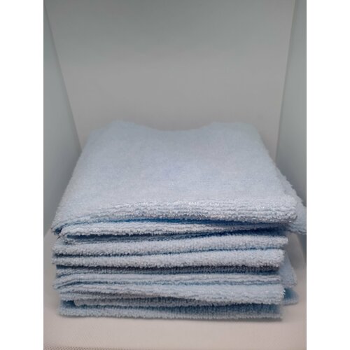 Салфетки ворсистые из микрофибры голубые 10 штук