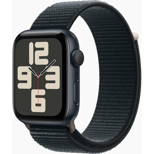 APPLE Смарт-часы Apple Watch SE 2023 A2723 44мм OLED корп темная ночь Sport Loop рем темная ночь разм брасл145-220мм MRE93LLA MRE93LLA 4032000₽
