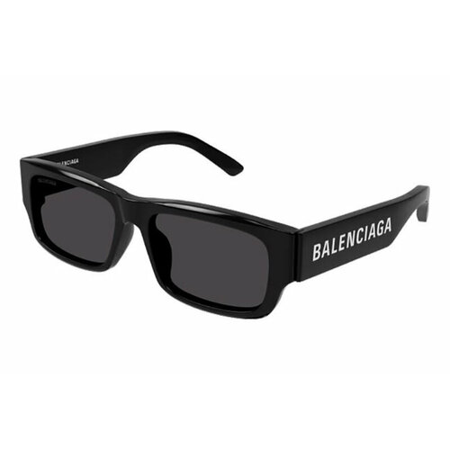 фото Солнцезащитные очки balenciaga, прямоугольные, оправа: пластик, серый