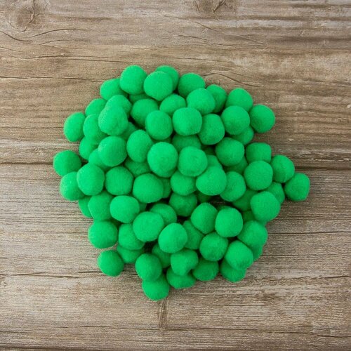 Помпоны декоративные PASSAN Россыпь, диаметр 20 мм, зеленые, 100 шт