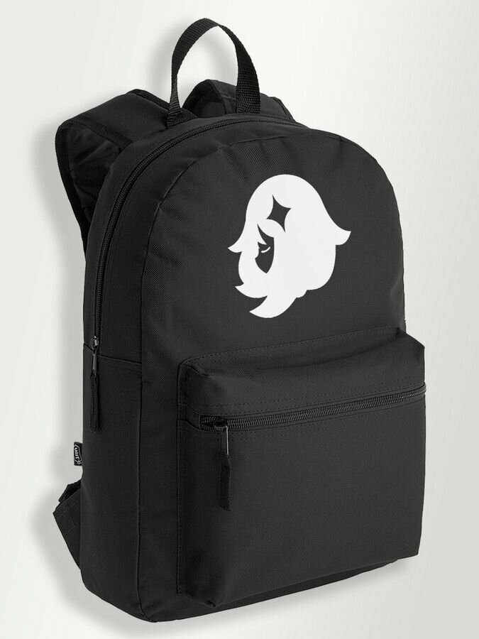 Черный школьный рюкзак с принтом игры геншин импакт genshin impact паймон - 267