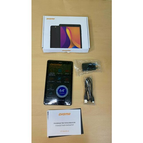 Планшет Digma CITI 8443E 4G T310 4C RAM4Gb ROM128Gb 8 IPS 1920x1200 3G 4G Android 11 серый 5 996200₽