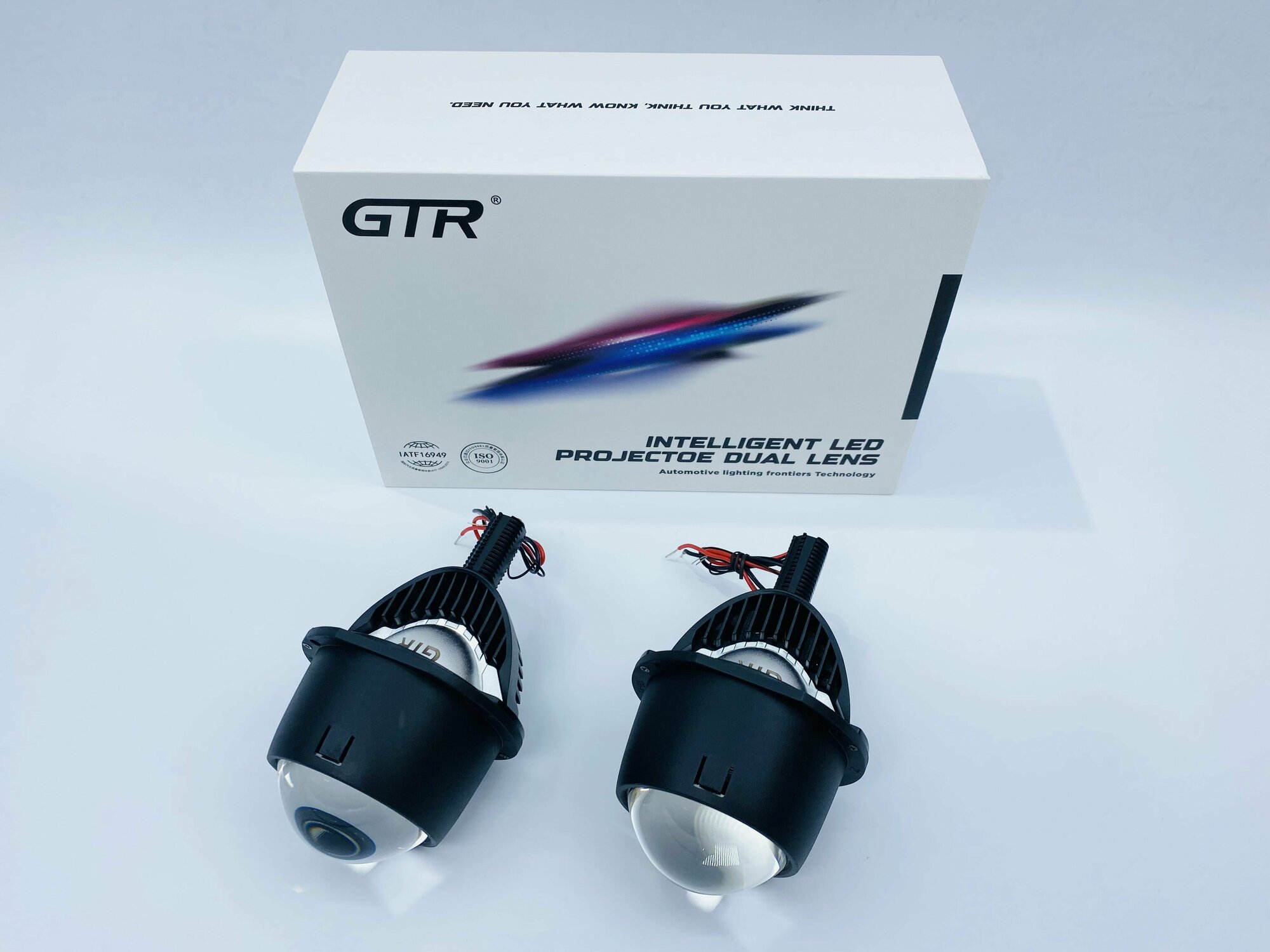 Светодиодные би лед модули GTR Premium 2.5",12V, 5500К, для установки в отражатель, комплект, 2 линзы