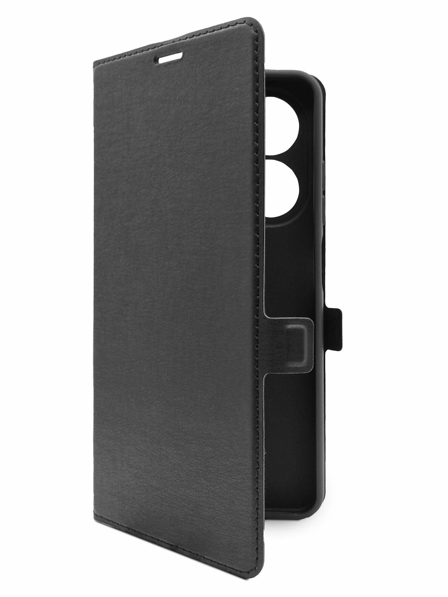 Чехол на Tecno Spark Go 2024 (Техно Спарк Гоу 2024) черный книжка эко-кожа с функцией подставки отделением для карт и магнитами Book case, Brozo