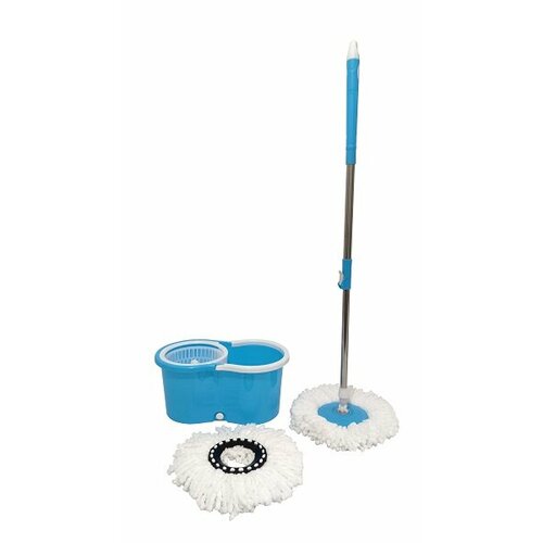 Набор для влажной уборки Happy Panda HP-MB02 с ведром с механизмом отжатия и 2 насадками микрофибра