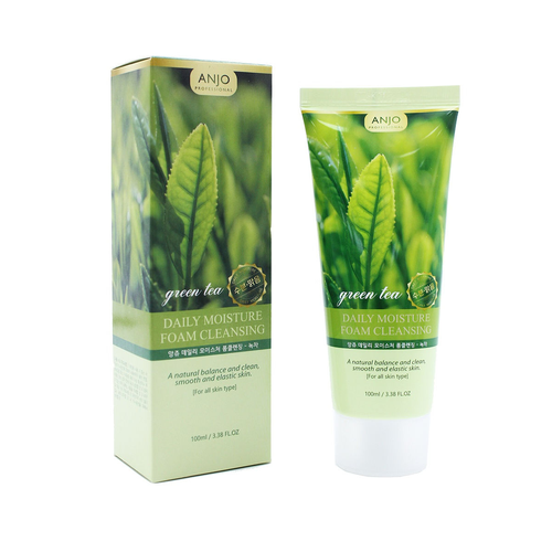 Пенка для умывания ANJO Professional увлажняющая с зеленым чаем - Moisture Foam Cleansing - Green Tea, 100 мл