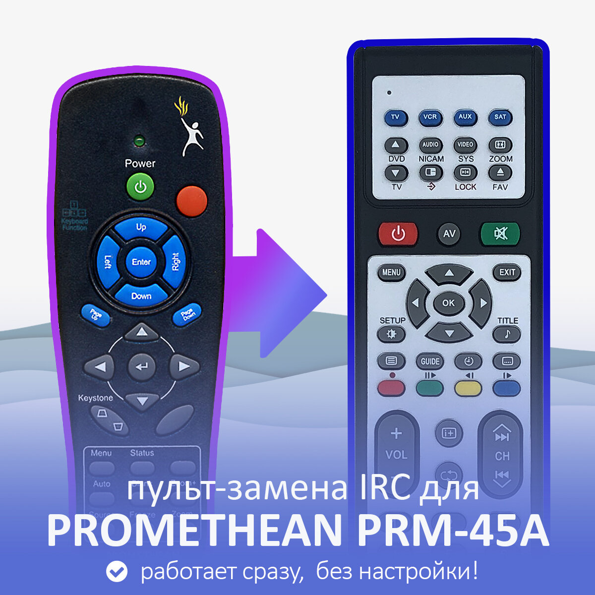 Пульт-замена для PROMETHEAN PRM-45A